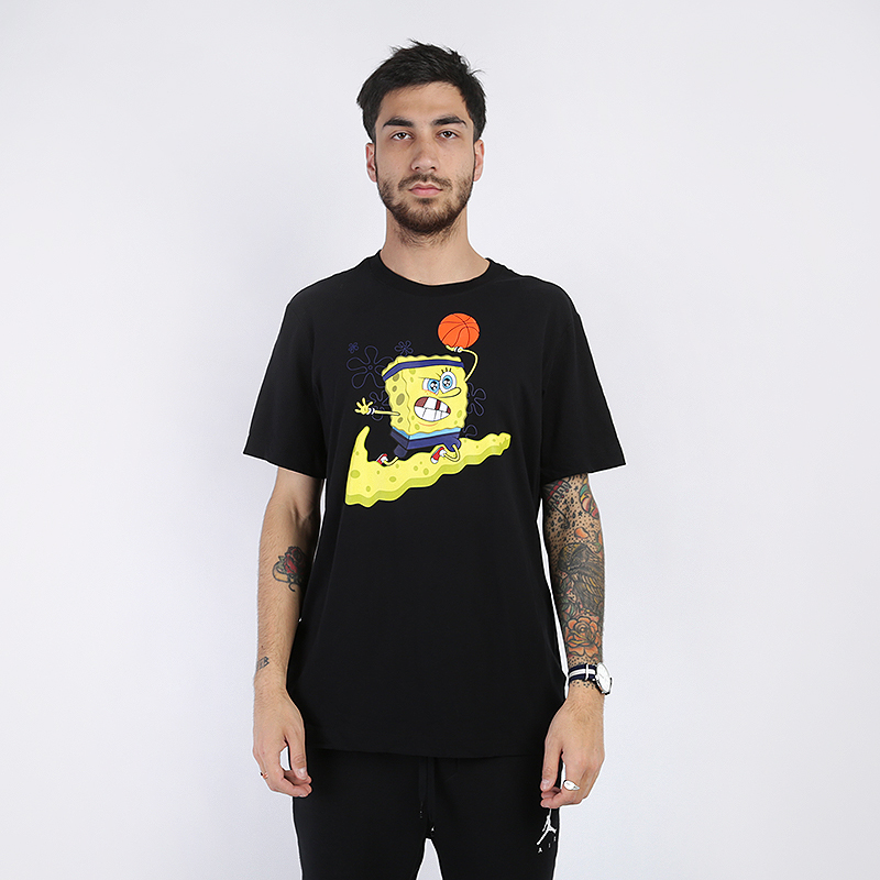 мужская черная футболка Nike Kyrie Dri-FIT “SpongeBob” CD0947-010 - цена, описание, фото 1